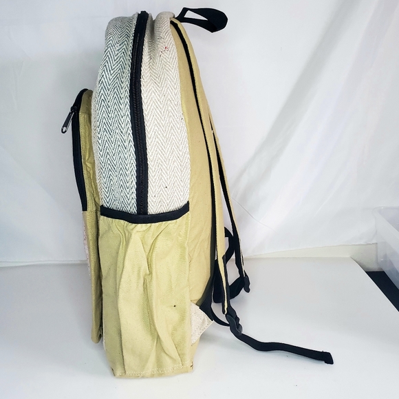 MOVING SALE FINAL PRICE NWOT Handmade Hemp & Cotton Patchwork Back… - Picture 4 of 6